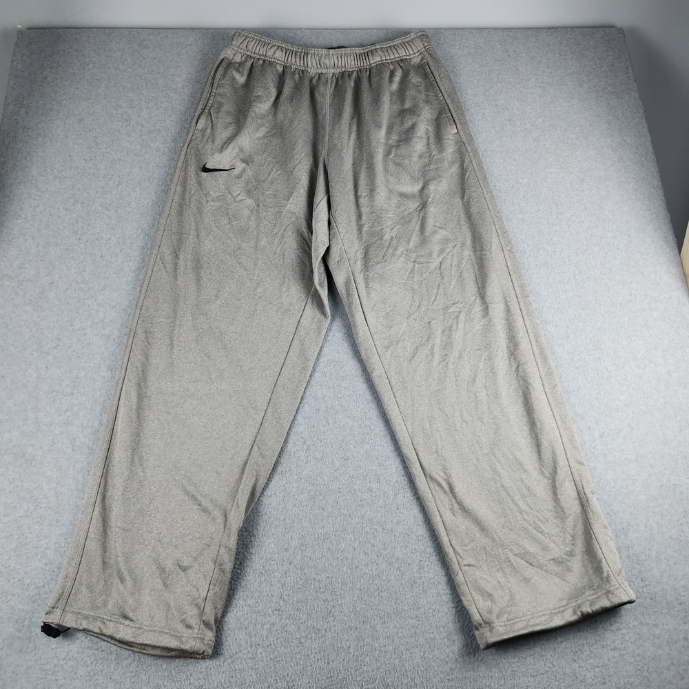 Nike Sweatpants Mens XL Gray Therma-FIT Fleece Lined Activewear Straight Leg